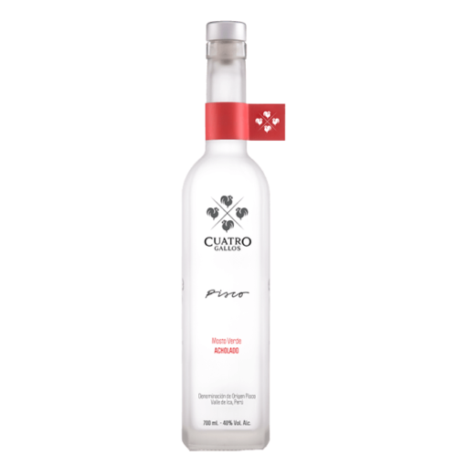 Pisco Cuatro Gallos Mosto Verde Acholado 700 ml