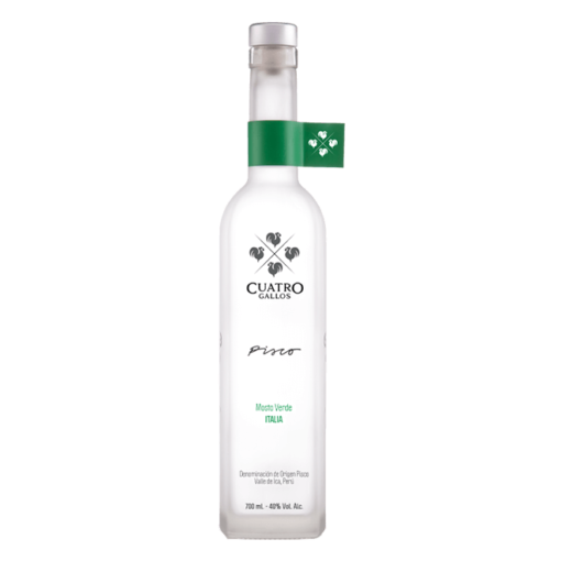 Pisco Cuatro Gallos Mosto Verde Italia 700 ml